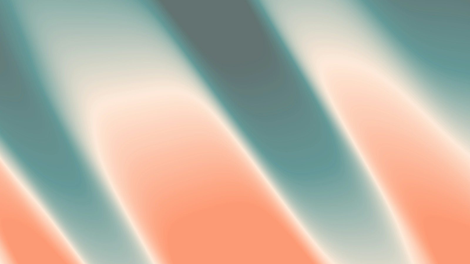Listras diagonais abstratas em verde-azulado, pêssego e creme