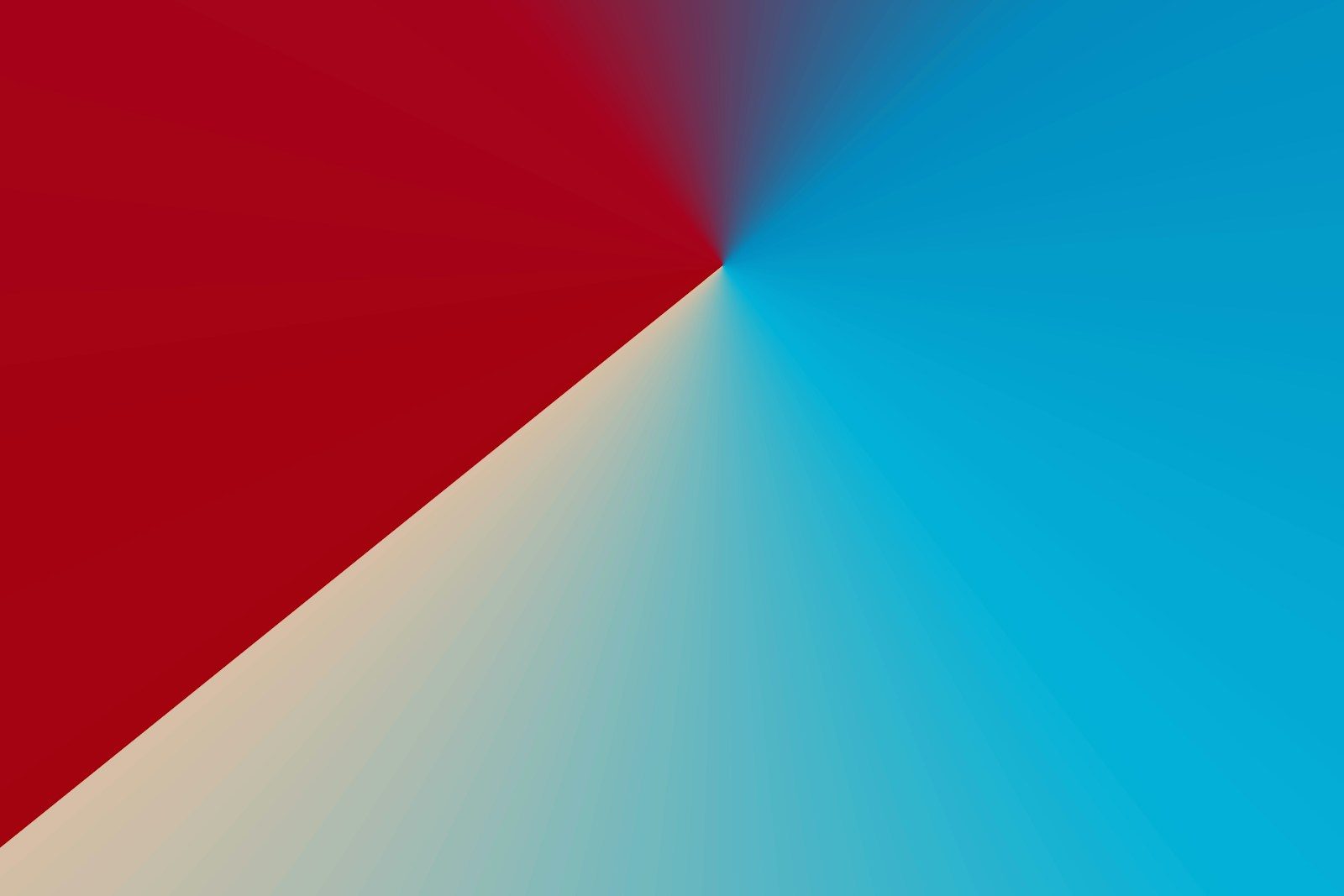 Degradê diagonal de vermelho escuro para azul vivo com centro claro