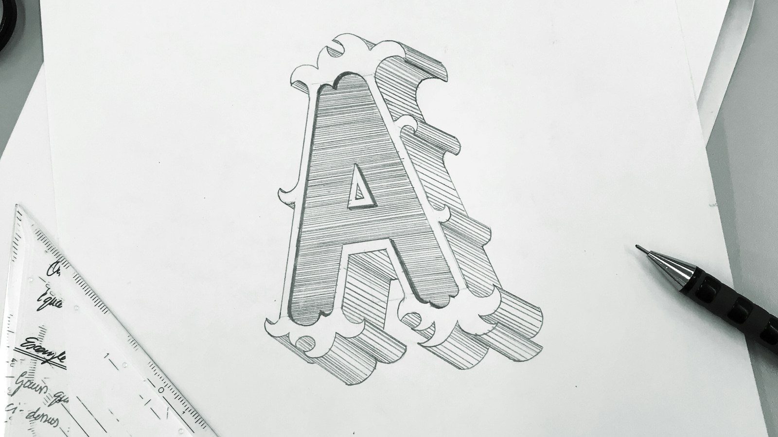 Ilustração abstrata em branco e preto